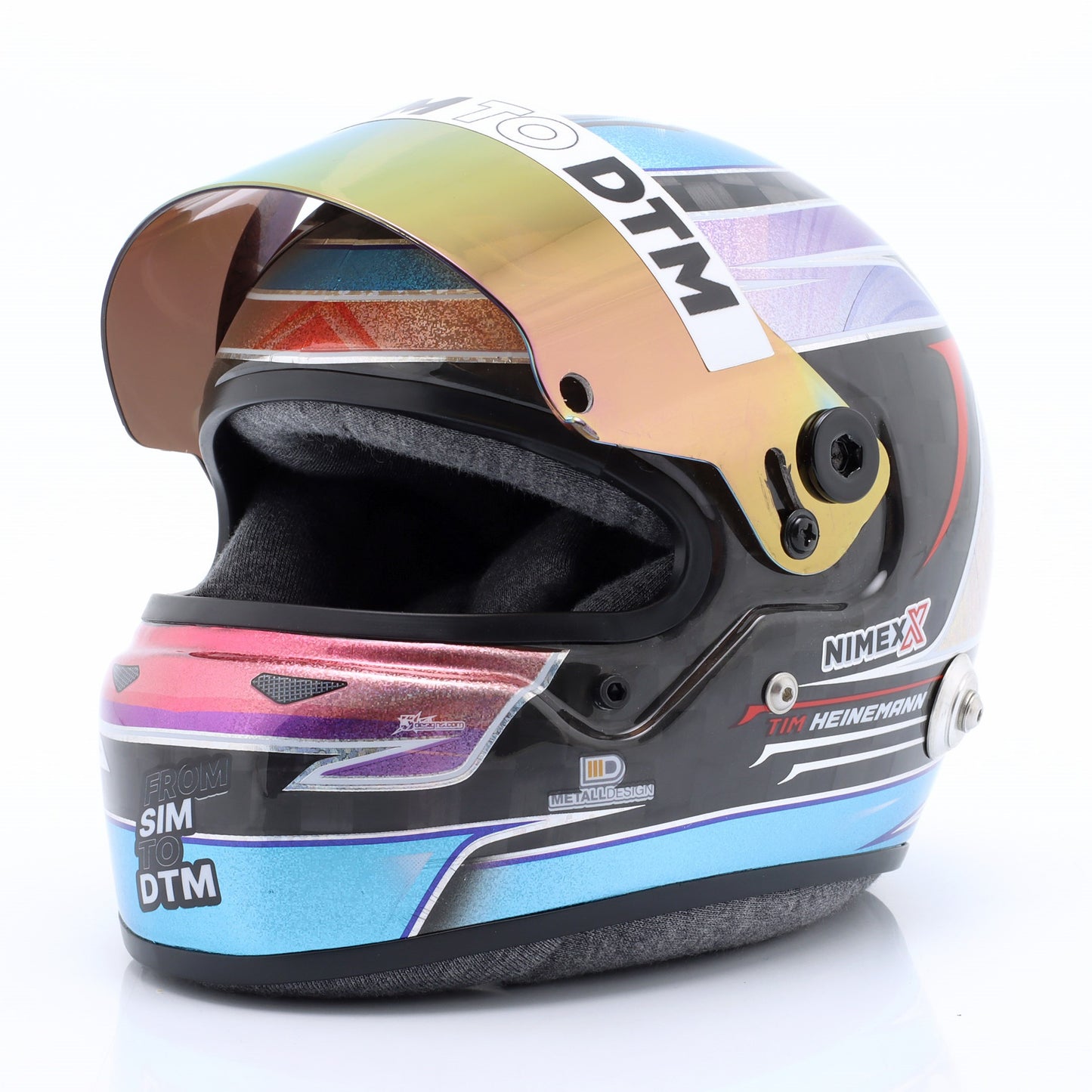 Mini Helm Carbon Tim Heinemann DTM 2023 Maßstab 1:2