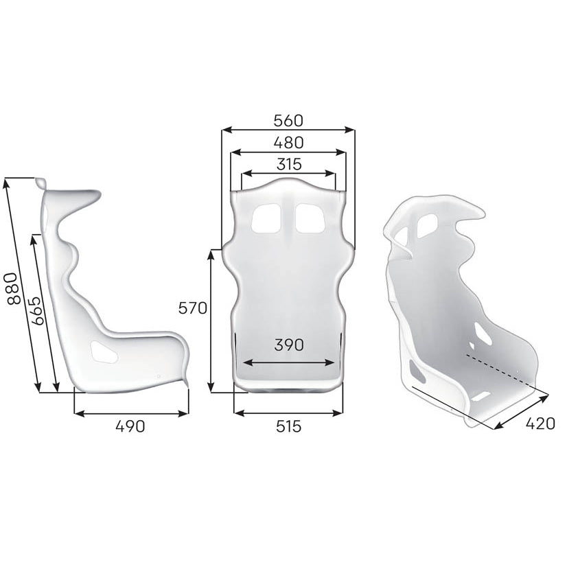 OMP HTE-R SimRacing Sitz FIA Schalensitz