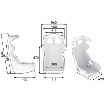 OMP HTE-R SimRacing Sitz FIA Schalensitz