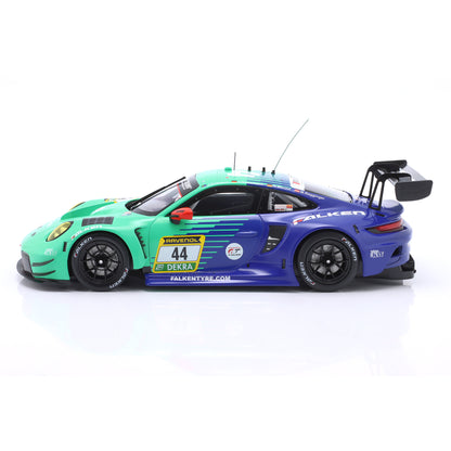 Modellauto Porsche 911 GT3 R (992) Falken #44 24h Nürburgring 2024 Ixo Maßstab 1:18