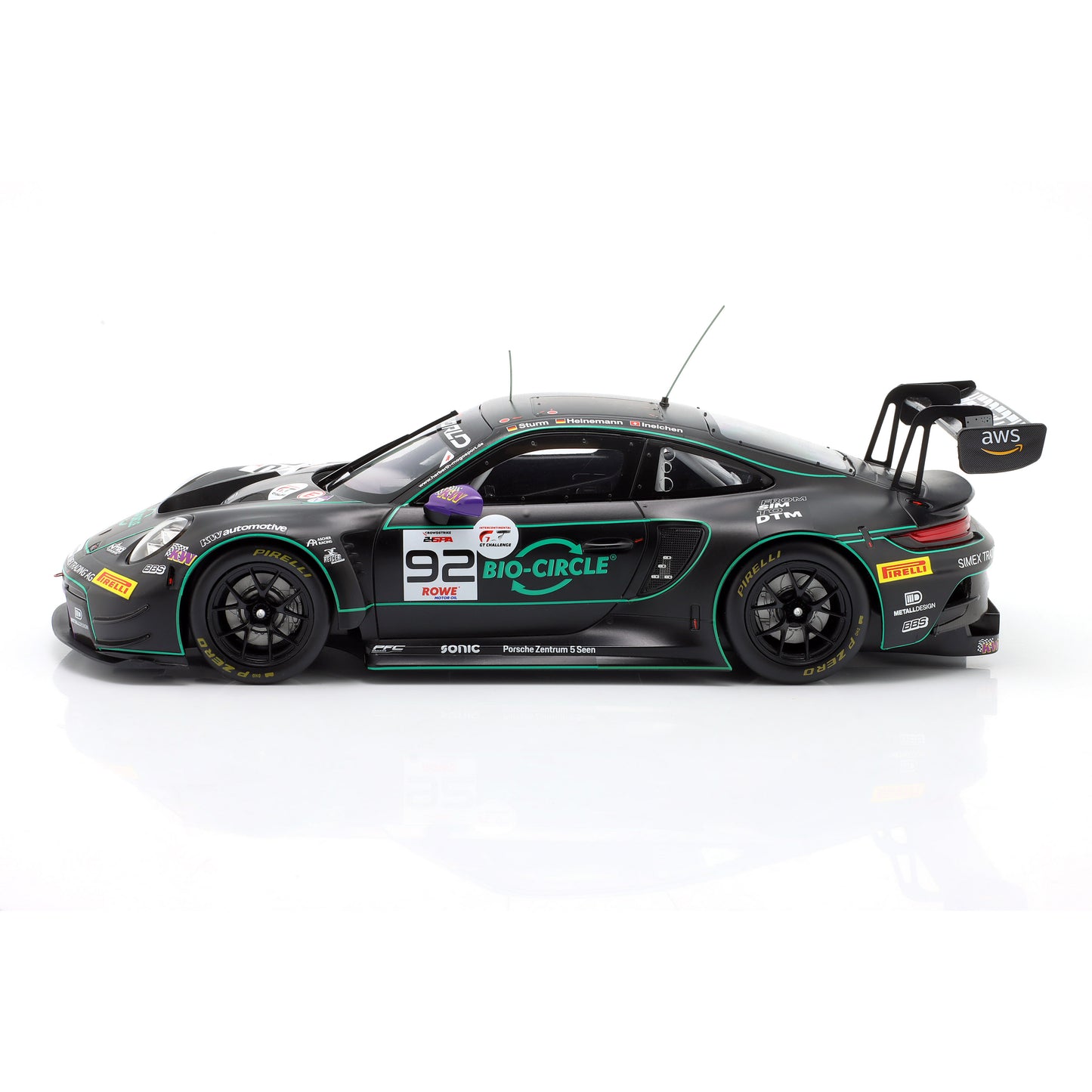Modellauto Porsche 911 GT3 R (992) 24h Spa GT World Challenge 2025 #92 Herberth Motorsport Ixo Maßstab 1:18