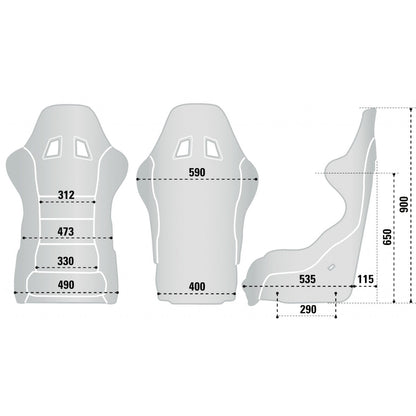 Sparco Grid Q SimRacing Sitz FIA Schalensitz