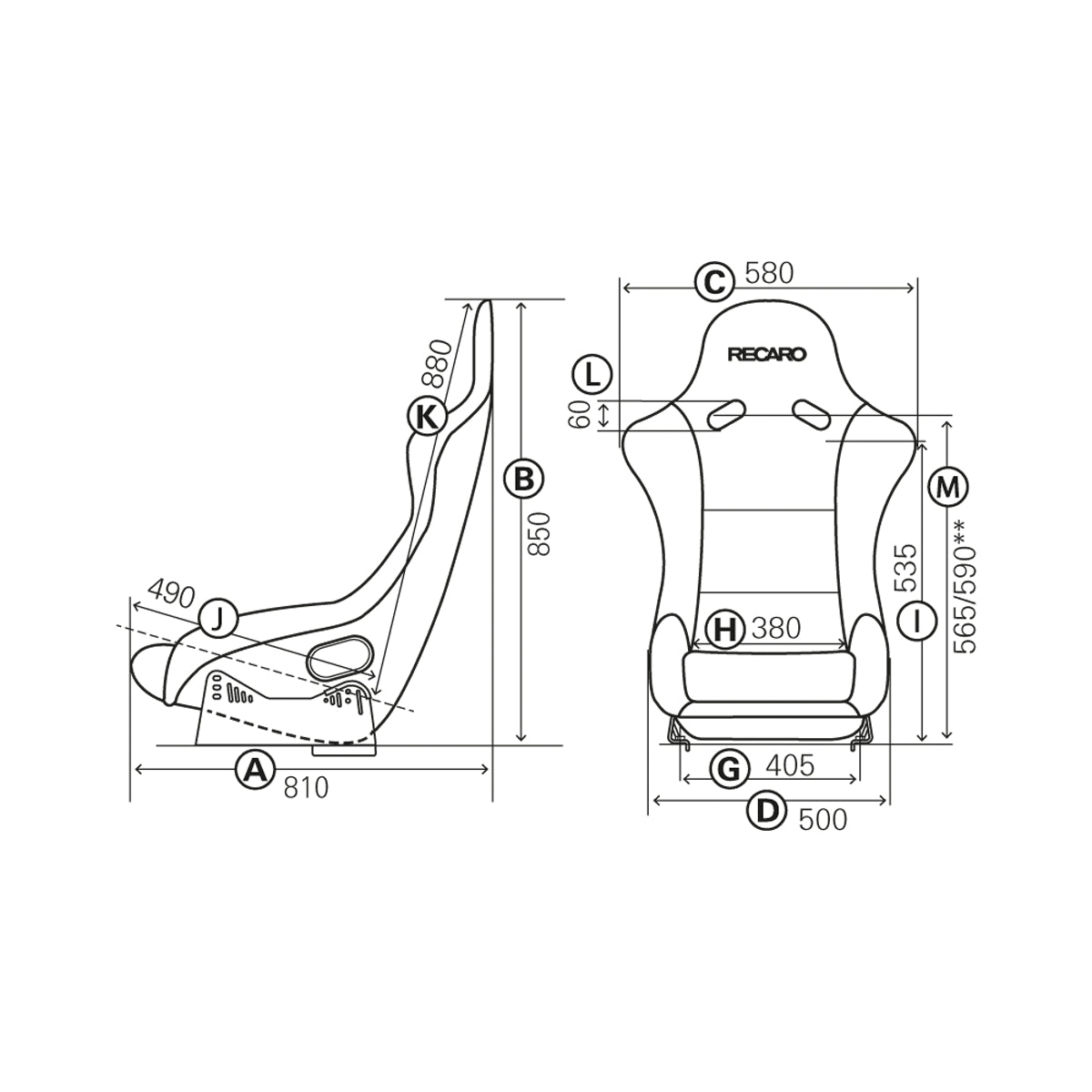 Recaro Pole Position N.G. SimRacing Sitz FIA Schalensitz